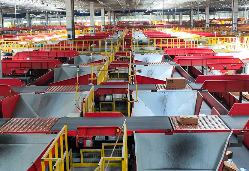 鄭州某快遞公司擺輪分揀機新建項目